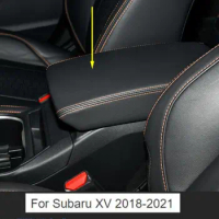 For Subaru XV 2018 2019 2020 2021 Microfibre Leather Center Armrest box Cover car interior
