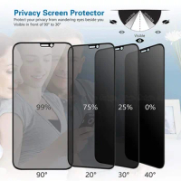 100Pcs Privacy Screen Protectors for IPhone 14 13 12 Pro Max 7 Plus Anti-spy Protective Glass for IPhone 11 Pro XS MAX XR X SE