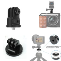Mini Tripod Mount Aluminum Adapter 360 Swivel Disc Reinforced 1/4" Screw for Gopro 12 11 10 Osmo Action 2 Insta360 One X2 Camera