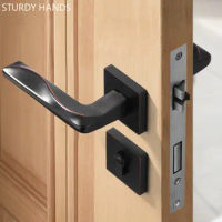 Zinc Alloy Door Handle Lock High Quality Bedroom Security Door Lock Indoor Mute Deadbolt Lockset Furniture Hardware Accessories