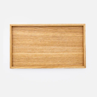 【HOLA】艾禮思防滑實木托盤35x20.5cm 方形胡桃木色