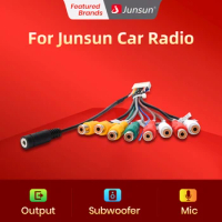 Junsun Car Stereo Radio RCA Output Wire Aux-in Adapter Cable