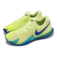 【NIKE 耐吉】網球鞋 Zoom Vapor Cage 4 Rafa 男鞋 螢光綠 藍 Nadal 硬地專用 運動鞋(DD1579-700)