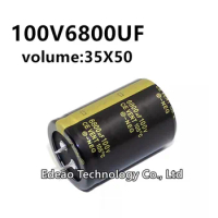 2Pcs/lot 100V 6800UF 100V6800UF 6800UF100V volume: 35x50 mm audio power amplifier inverter aluminum electrolytic capacitor