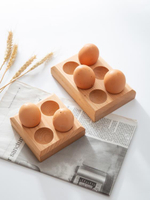 雞蛋架 木質雞蛋收納盒日式實木雞蛋托置物架盤防碎整櫸木美食拍攝道具
