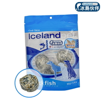 冰島伙伴 乾鮮一口酥狗零食-鱈魚皮捲50g 寵物零食 狗肉乾