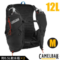 【CAMELBAK】Apex Pro 12 專業越野水袋背心M (附0.5L軟水瓶2個) CB2940004093P 黑