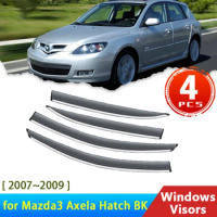 Deflectors for Mazda3 Axela Hatch BK 2007~2009 Mazda 3 Hatchback Accessories Car Side Window Visor Trim Windshield Rain Eyebrow