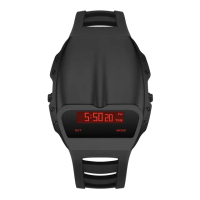 【Benlydesign】Gladiator角鬥士 黑色款 紅字 矽膠錶帶 多功能 OLED顯示器 電子錶(X7000B-R)