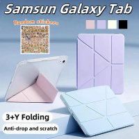 For Samsun Galaxy Tab A8 X200 A9 Plus S6 Lite S9 S10 FE Plus Casing Soft Cover Tri-Fold Tablet Cove