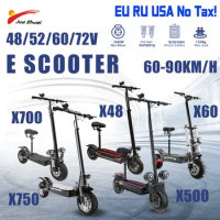 Electric Scooters 6000W Powerful Dual Motor Adult Foldable Scooters Electric Pneumatic Tires for Off-road/Street Aluminum Alloy