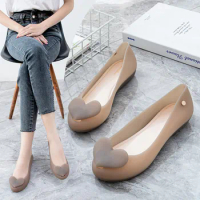 2024 Spring Summer New Women's Single Shoes Fashion Saturn PVC Jelly Shoes Ladies Soft Sole Beach Shoes with Fragrant