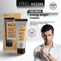 HIS ERHA Energy Bright Cream – Sunscreen Pelembap Wajah Pria SPF 30/PA+++ Untuk Kulit Kusam