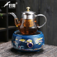 蒸茶壺玻璃煮茶器泡茶爐電陶爐專用燒水壺茶具陶瓷茶杯簡易大容量