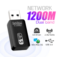 1200Mbps Mini Usb 3.0 Wifi Network Card Adapter 2.4G/5Ghz SSS
