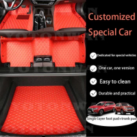 Waterproof Custom Leather Car Floor Mats + Trunk Mat For Great Wall M4 Hover H3 Hover H6 Hover H6 Coupe X200 Car Accessories