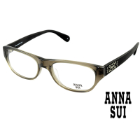 【ANNA SUI 安娜蘇】ANNA SUI 安娜蘇 簡約低調流行亮霧質感光學框 灰黑(AS508997)