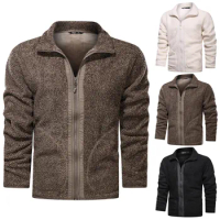 Men's Fashion Jacket Plus Fleece Casual Teddy Velvet Jacket Coat Tops Waterproof Winter Jacket Men Three Color Куртка Зимняя Муж