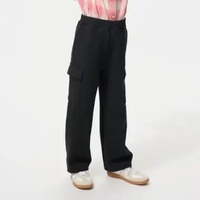UNIQLO KIDS Celana panjang Cargo Sweat Dry anak BLACK 120