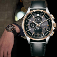 CITIZEN星辰 GENT S系列 光動能 月相 鈦金屬電波腕錶 禮物推薦 畢業禮物 41.5mm/BY1004-17X