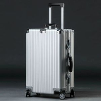 內地直送 - 全鋁鎂合金拉桿箱女萬向輪22吋金屬商務行李箱24吋26吋全鋁旅行箱