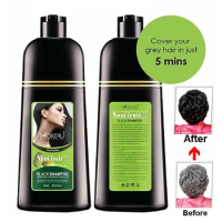 Mokeru 2pc/Lot Noni Fruit Herbal Black Shampoo Magic Fast Mokeru Hair Dye Shampoo For Women Permanent Black Hair Dyeing Shampoo