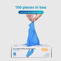Disposable Nitrile-PVC Blend Gloves - Synthetic Rubber Household Cleaning Gloves with Enhanced Durab