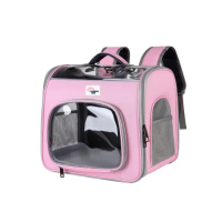 Pet Travel Bag - Tas Backpack Jumbo untuk Anjing dan Kucing-Pet Cargo - Pink