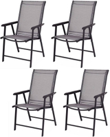 EHOME ชุดระเบียงในร่มเก้าอี้กลางแจ้งตาข่ายผ้าหรูหราเฟอร์นิเจอร์นอกอาคารสวนโลหะ