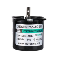 60KTYZ Claw Pole Permanent Magnet Synchronous Motor 14W Slow Speed Motor Low Speed 220V AC Micro Motor