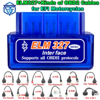 ELM327 Mini Bluetooth+ EFI Motorcycle OBD2 Cable Android OBD Scanner For Harley For SUZUKI For Yamaha For Kawasaki