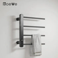 CE Approved Electric Towel Rail Wall-mounted Towel Warmer Rack 4 Bars Bathroom High End Heated Towel Rack