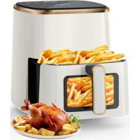 Air Fryer, 5.3Qt Airfyer with Viewing Window, 7 Custom Presets Large Air Fryer Oven with Smart Digital Touchscreen