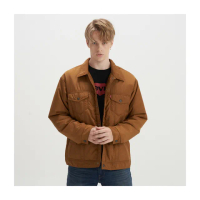 【LEVIS 官方旗艦】男款 寬鬆版夾克 / 經典丹寧外套設計 薑黃 熱賣單品 A5788-0002