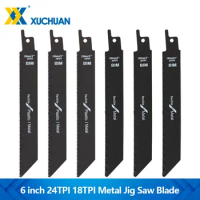 Jig Saw Blade 6 inch 24TPI/18TPI Carbide Reciprocating Saw Blade For Metal, Plastics, Aluminum Fast Cutting Tool