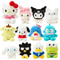 【小禮堂】Sanrio 三麗鷗 絨毛玩偶娃娃 XS - 經典款 Kitty 酷洛米 帕恰狗 花丸(平輸品)