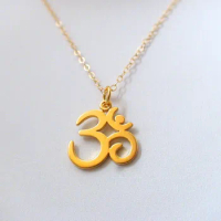 925 sterling silver yellow gold om yoga jewelry ohm pendant necklace 925 sterling silver