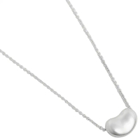 【Tiffany&Co. 蒂芙尼】Bean 9MM 相思豆純銀項鍊(銀色)