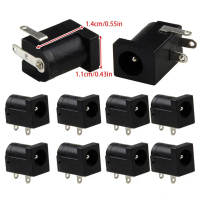 DC Power Supply Jack Socket Female Panel Mount Connector DC Power Supply Socket Female Jack Plug Por