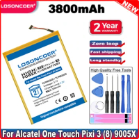 LOSONCOER TLP0032CD TLP0032CC 3800mAh Battery For Alcatel One Touch Pixi 3 (8) 9005x For Alcatel One Touch Pixi 8 8.0