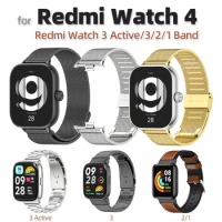 for Redmi Watch 4 Band 3 2 1 Strap for Xiaomi Mi Watch Lite Strap POCO Bracelet Milanese Metal Watchband Correa Replacement
