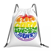 Rip Curl Australia Surf Lbtq Flag Colors Backpacks Casual Portable Drawstring Bags Drawstring Bundle Pocket Sports Bag Book Bags
