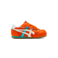 【Onitsuka Tiger】鬼塚虎 官方旗艦店 KIDS橘底綠白虎爪紋 SERRANO 小童鞋(1184A083-601)