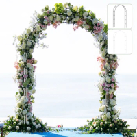 New Metal Garden Arch Large Iron Plant Trellis Reusable Wedding Arch for Ceremony Multipurpose Outdoor Garden Trellis for