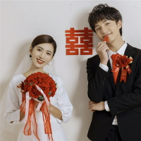 新娘仿真手捧花婚禮紅白玫瑰旅拍森系小清新雛菊婚紗攝影拍攝道具