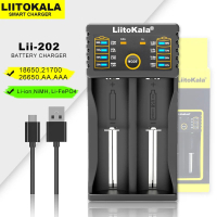 New liitokala Lii-202 18650 1.2V 3.7V 3.2V AA/AAA 26650 10440 16340 21700 20700 14500 NIMH lithium b