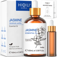 HIQILI 100ML Jasmine Ylangylang Orange Essential Oils, 100% Pure Floral Oil for Diffuser, Humidifier, Massage, DIY Fragrance