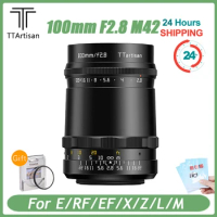 TTArtisan 100mm F2.8 M42 Soap Bubble Boken Camera Lens Full Frame For Sony E Canon RF/EF Fuji X Nikon Z Leica L/M Mount Camera