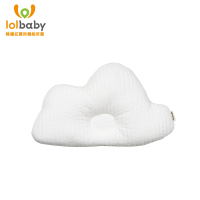 【Lolbaby】3D立體純棉造型嬰兒枕(雲朵-白)