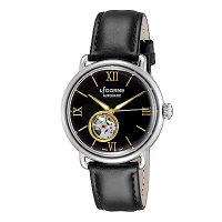 LICORNE 力抗錶 光陰系列半鏤空設計手錶 銀×黑/42mm
